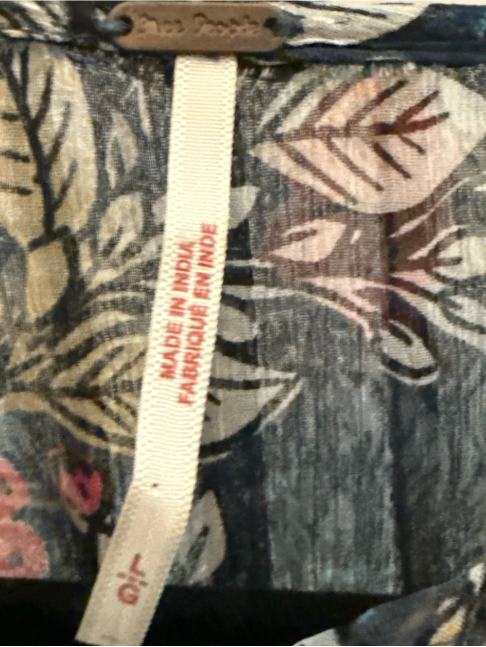 Free People Estella chiffon Maxi Dress sz L boho prairie cottage ethereal flowy - Picture 9 of 9
